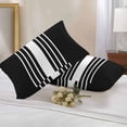 thumbnail image 2 of Lumbar Pillow Covers 20x12 Inch Set of 2, Black White Stripe Waterproof Outdoor Pillow Covers, Modern Rustic Vertical Striped Decorative Cushion Pillowcases for Couch, Sofa, Bed, Garden, Patio, 2 of 9