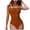 Orange, variant on sovlvnd Summer Clearance Women Solid Color Sexy Backless Strap Bikini One-Piece Swimsuit Army Green, S