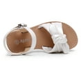 thumbnail image 4 of Apakowa Girls Sandals Bowknot Girls Beach Open-Fingered Sandals (Color : White, Size : 11 Little Kid), 4 of 8