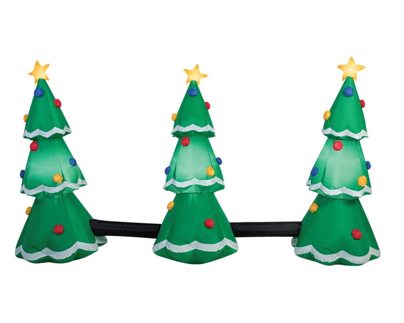 Gemmy 39498 3Tree Light Show Christmas Inflatable, Fabric