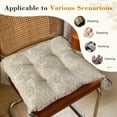 thumbnail image 4 of Beautynvta Chair Cushion with Tassels, Square Cotton Linen Floor Cushion, Super Soft Comfortable Seat Cushion for Home Kitchen Dining Room Office, 17.7''x17.7'', 4 of 6