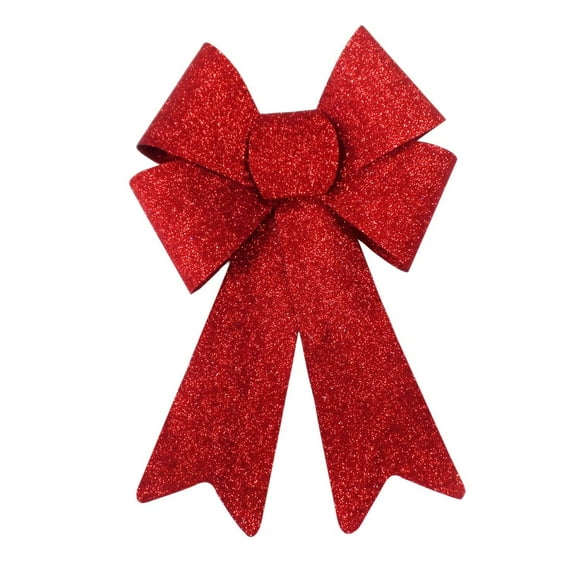 Nœud de Noël en velours rouge Import-Creative Design en PVC