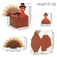 thumbnail image 5 of CIYISON Pack Of 12 Thanksgiving Turkey Gift Boxes For Holiday Party Decorations Easy Fold Assembly, 5 of 19
