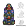 thumbnail image 4 of Picia Colorful Floral Print Waterproof Sweating Car Seat Cover for Post Gym Workout, Running, Beach and Hiking, Universal Fit Anti-Slip Bucket Seat Protector, 4 of 5