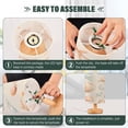 thumbnail image 3 of Yayeee Table Lamp for Bedroom Nightstand LED Portable Bedside Warm Light, Gray Seashell, 3 of 7