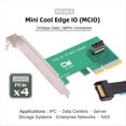 thumbnail image 5 of Tarjeta PCI-Express 5.0 4.0 4X A MCIO Mini Cool Edge IO Adaptador de Host Hembra para Tarjeta Adaptadora PCIe Nvme U.2 SSD, 5 of 5