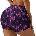 thumbnail image 1 of Fotbe Purple Dreamcatcher Shorts Sin Costuras – Shorts Deportivos de Cintura Alta para Mujer, Elásticos para Gimnasio, Yoga, Running o Ciclismo-Large, 1 of 8