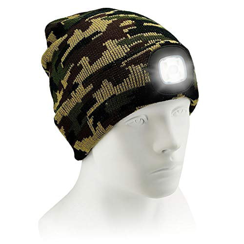 Beanie Hat with Light, USB Rechargeable LED Knitted Lighted hat