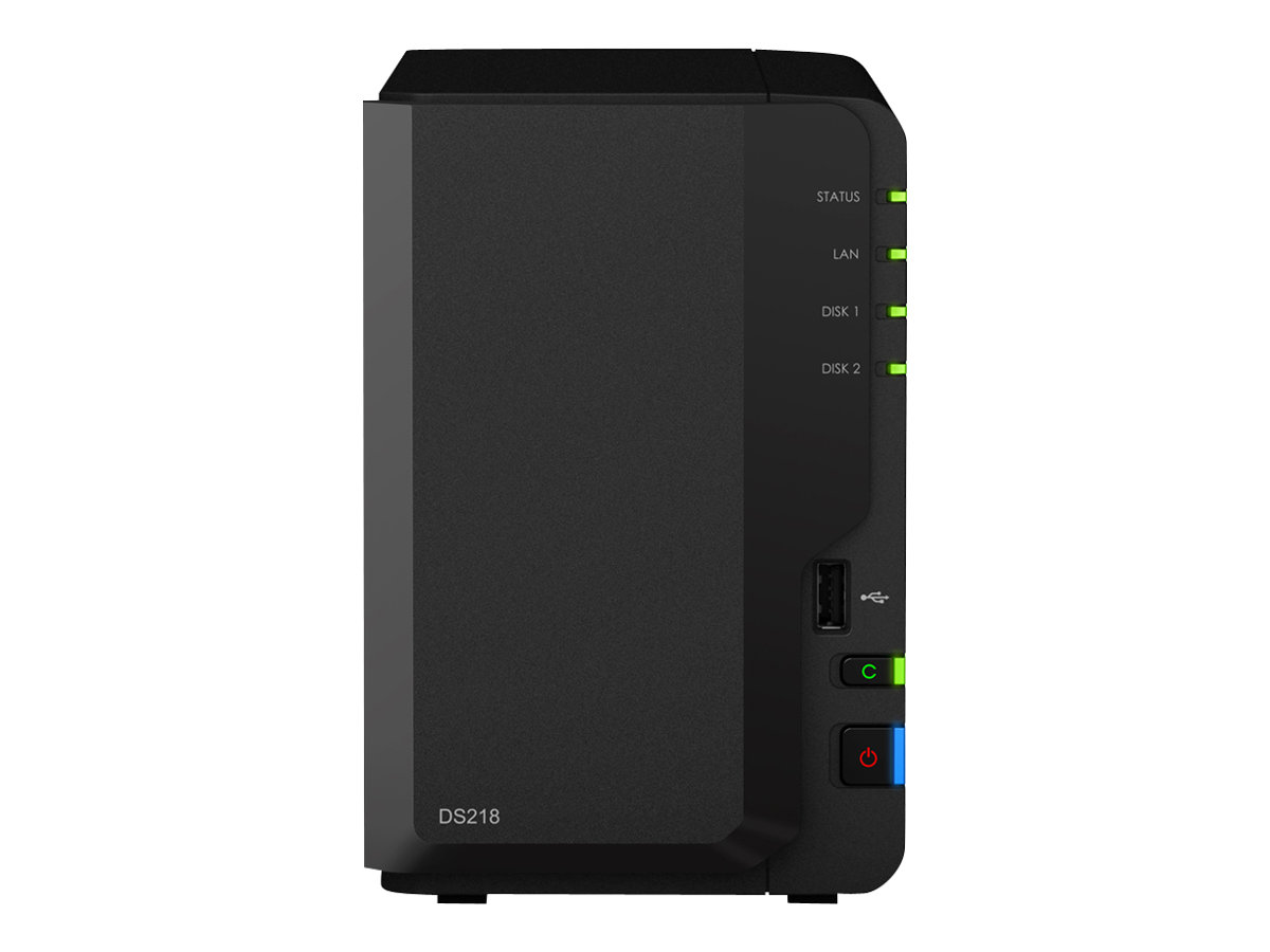 Synology Disk Station DS218 - NAS server - 2 bays - SATA 6Gb/s - RAID 0, 1,  JBOD - RAM 2 GB - Gigabit Ethernet - iSCSI support | Walmart Canada