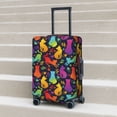 thumbnail image 6 of Pofeuu Colorful Cats Print Luggage Suitcase Cover Protector Luggage Washable Covers Aesthetic for 18/24/28/32 inch Luggage（No luggage included）-Small, 6 of 7