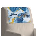 thumbnail image 7 of TSOVTHRID Recliner Headrest Protector Waterproof Anti-Slip Sofa Headrest Covers Washable Easy Care Couch Chair Head Protector, Blue Sea Turtle Marble Texture Print, 17x27 in, 3 Pieces, 7 of 7