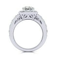 thumbnail image 3 of SuperJeweler 4 1/2 Carat Princess Shape Halo Diamond Bridal Set in 14 Karat White Gold For Women, 3 of 7