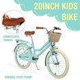 thumbnail image 3 of 20" Girls Bike for Kids Ages 7–10 Years Old, SHINPT Kids Bike with Basket & Rear Rack, Kids Bicycle with Kickstand & Adjustable Seat, Girls Bicycle 20 inch for Birthday Gift, Multiple Colors, 3 of 7