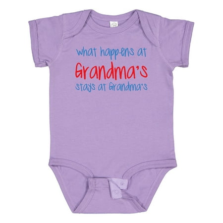 

Inktastic What Happens at Grandma s Boys or Girls Baby Bodysuit