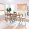 thumbnail image 2 of Linon Miles Seven Piece Upholstered Dining Set in Rustic Natural Wood Finish, 2 of 14