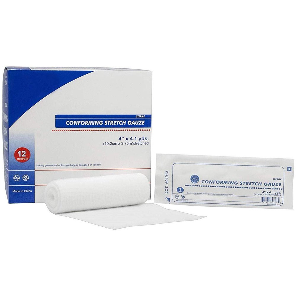 Conforming Stretch Gauze 4 inch x 4.1 Yards. Case of 96 Conforming