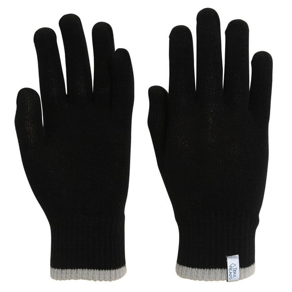 Black Knit Gloves / Winter Glove Liners