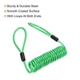 thumbnail image 3 of Uxcell Security Steel Cable Coated Spring Luggage Lock Wire Rope with Double Loop 0.14'' x 4.92ft Green 3 Pack, 3 of 5