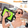 thumbnail image 3 of Case for iPad Pro 11 inch M4 2024/ M5 2025, 360 Rotating Stand Handle Pencil Holder Shoulder Strap Heavy Duty Shockproof Cover, Lime PC, 3 of 7
