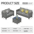 thumbnail image 2 of Ovios 5 Pieces Outdoor Patio Furniture All-Weather Sectional Sofa Loveseat for Lawn, Steel Frame, 2 of 2