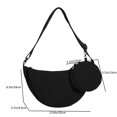 thumbnail image 4 of Monedero de axila para mujer, bolso bandolera de Color sólido, bolso informal de nailon suave para mujeres y niñas, 4 of 4
