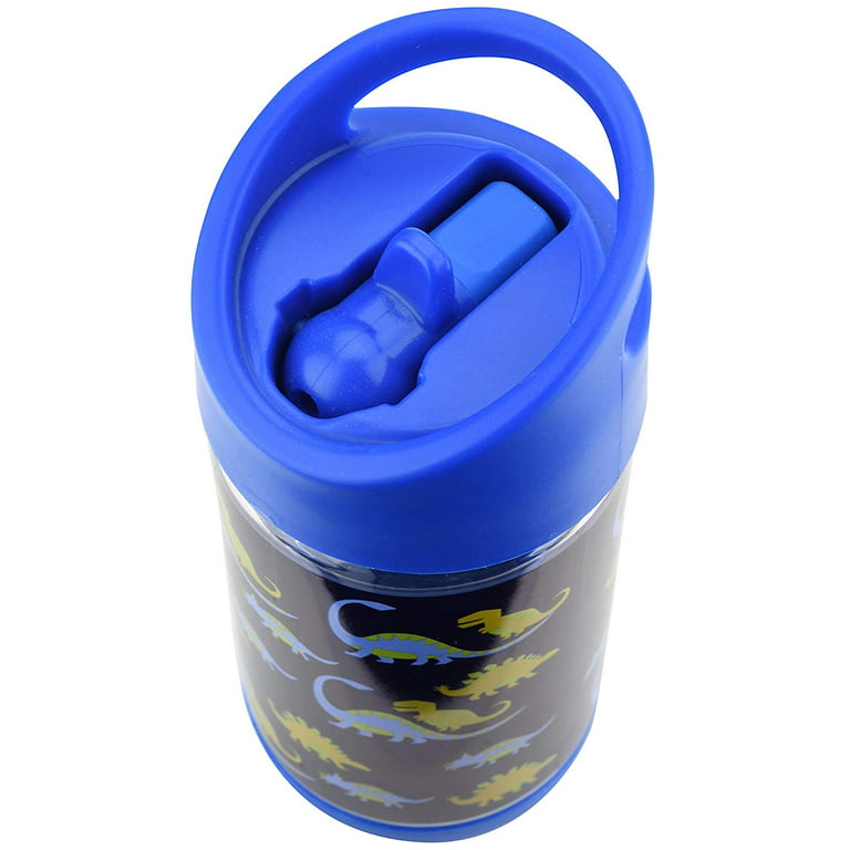 Sivaphe Kids Water Bottle with Straw 12 OZ leak proof BPA-Free Bulk Bottle  Sports Clear Tritan Plastic Drinking Bottle for School Boys (1 Gray) 
