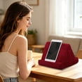 thumbnail image 5 of Lypsnake Tablet Pillow Stand & iPad Holder, Soft Velvet Multi-Angle Cushion for Reading Typing and Viewing, Universal Support for Tablets E-Readers and Phones, 5 of 6
