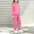 thumbnail image 5 of Enjoytime Girls Two Piece Set Long Sleeve Hooded Sweatshirt Pockets Sweatpants Outfits Fall Winter Soft Casual Sweatsuit Sets, 5 of 7