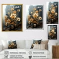 thumbnail image 4 of Designart "Meadow of Poppies Golden Grey II" Floral Canvas Wall Art - Traditional Yellow Poppies Hallway Wall Art Decor, 4 of 6