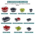 thumbnail image 3 of Set de recipientes para comida COOK WITH COLOR Premium, 32 unidades Vidrio borosilicato, 3 of 7