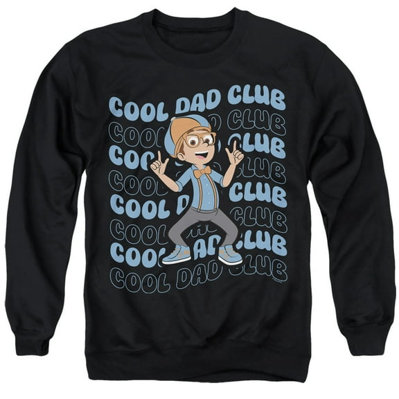 Blippi Cool Dad Club Unisex Adult Crewneck Sweatshirt, Black, Small