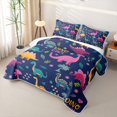 thumbnail image 3 of Erosebridal Colorful Dinosaur Twin Quilt Set,Cartoon Dino Twin Coverlet Set For Boys Kids,2 Pieces, 3 of 7