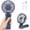 Navy blue, variant on JELLOO Mini Portable Fan Powerful Handheld Fan 3 Speeds Personal Hand Rechargeable Fan 90° Foldable Fan Quiet Face Fan 1200mAh Battery Operated Fan with LED Display for Travel Office Outdoor
