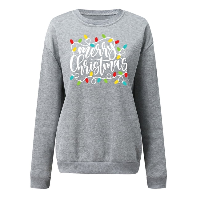 Chandail de Noël pour Femmes Imprimé de Vacances chandail Mi-Long Fermeture Chaude Col Rond Cardigan Manches Longues Chandail de Noël Capuche Veste de Mode