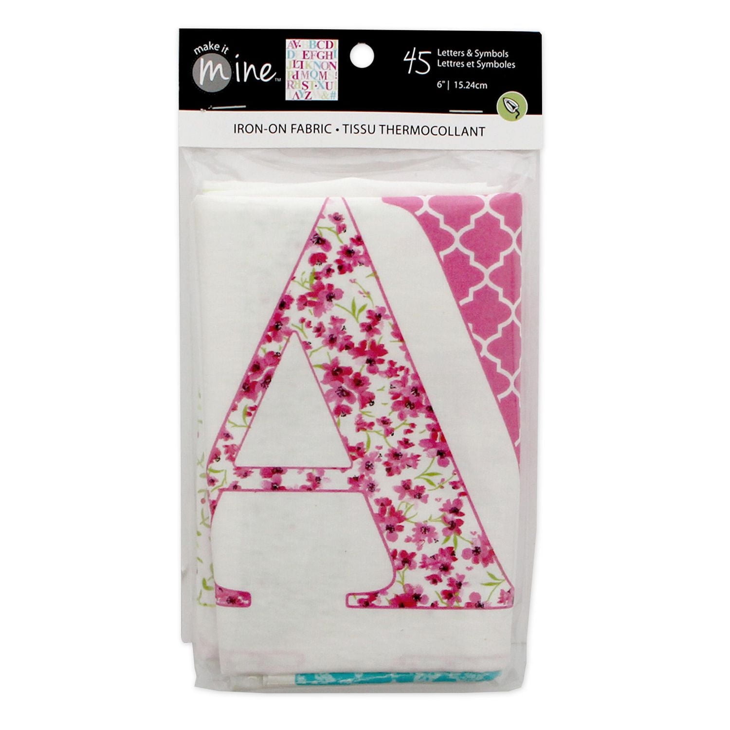 Lettres majuscules thermocollantes Make It Mine 15 cm – 45 pièces