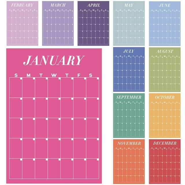Calendario de pared Fullhawl 2025-2026, reutilizable, 30 x 42 cm, color pastel