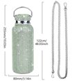 thumbnail image 1 of Termo Frascos de vacío de diamante con cadena Tazas térmicas Botellas para beber (750ml Verde) Wdftyju  Libre de BPA, 1 of 2