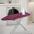 thumbnail image 2 of Kuiaobaty Ironing Board Cover Resist Scorching Iron Board Cover Extra Wide Table Top with Elastic Edge, Leopard Print Dark Pink, 2 of 5