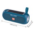 thumbnail image 4 of Altavoz inalámbrico Bluetooth 5.0 Caja de sonido con energía solar Radio recargable Altavoz portátil, Azul claro Inevent EL002041-05B, 4 of 7