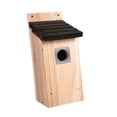 thumbnail image 1 of Casa de Pájaro de Madera con Refugio para Exterior Comedero Colgante para Aves Caja para Ventana Nido Decorativo Adecuado para Terraza Balcón Patio Decoración de Hogar 30cmx12.5cmx12.5cm, 1 of 7