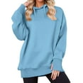 thumbnail image 3 of Gyexs Womens Oversized Hoodies with Thumb Hole Casual Long Sleeve Pullover Sweatshirts Y2k Clothes Fall Fashion Outfits 2025, Sky Blue, Size XL, 3 of 9