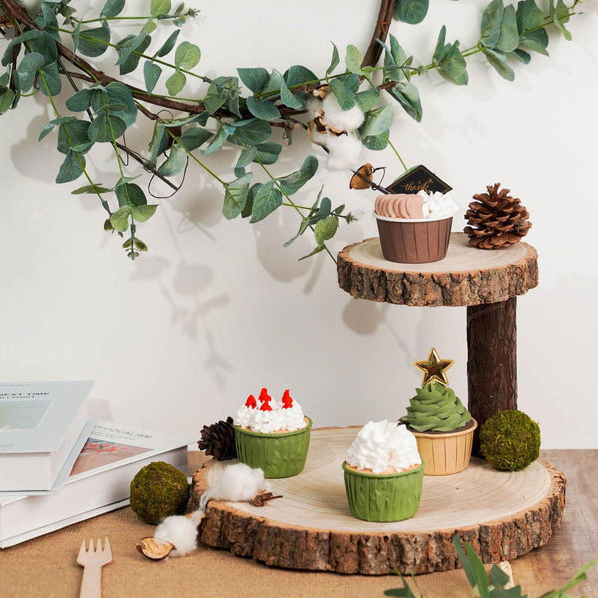 Rustic Cake Stand -Wood Cake Stand - Shop Makarios - Custom Cake Stand
