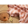 thumbnail image 4 of Beautiful Ruffle Stripe 4-Piece Napkin Set by Drew Barrymore, Coral Rose, 19"W x 19"L, 4 of 6