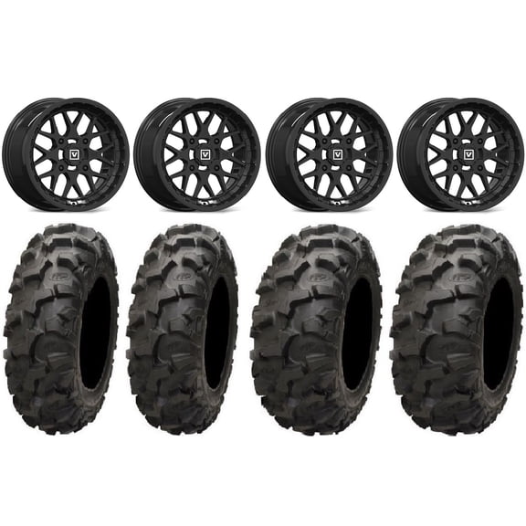 Valor V03 14" Wheels Black 28" Blackwater Tires Polaris RZR XP 1000 / PRO XP / Ranger XP 900/1000