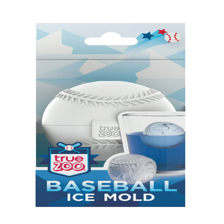 True Zoo Baseball Silicone Ice Mold - Ice Sphere Mold & Novelty Ice Maker 