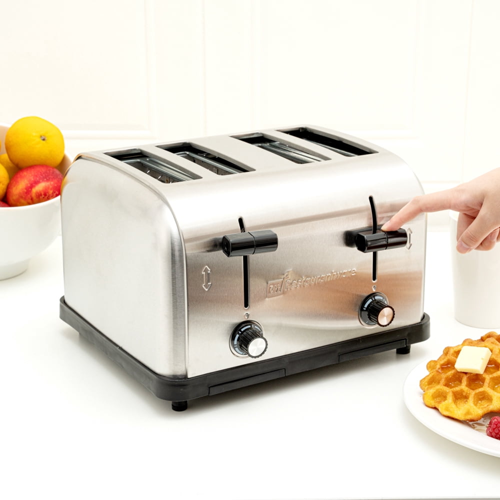 Restaurantware-Hi Tek 4-Slice Toaster, 1 Variable Browning Control Bread Toaster - 1.5-Inch Wide Slots, 120V, Stainless Steel Bagel Toaster, 1800W, 225 Slices Per Hour