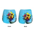 thumbnail image 6 of Sigee Elephant Trunk Couple Flowers for Women's Athletic Shorts High Waisted Running Shorts Pocket Sporty Short Gym Elastic Workout ShortsMedium, 6 of 9