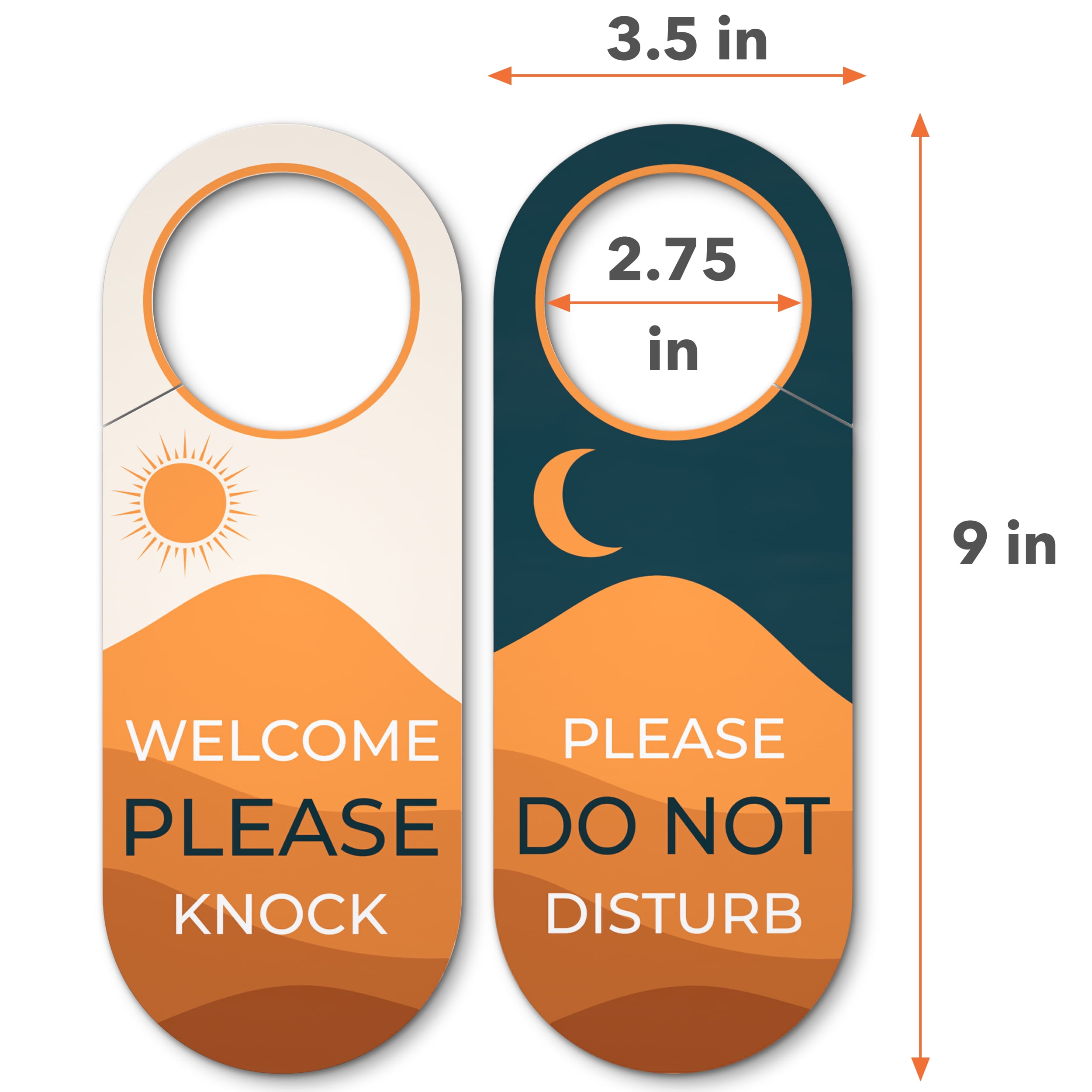 Assured Signs Do Not Disturb/Enter Warning Door Hanger Sign, 9x3.5