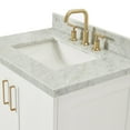 thumbnail image 4 of Ariel Taylor 31 In. Rectangle Sink Vanity With Carrara White Marble Countertop In White, 4 of 10