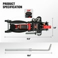 thumbnail image 4 of DNA MOTORING Floor Jack with Socket and Lock, Low Profile Hydraulic Trolley Jack for Cars Lift, 2 Ton (4000 lbs) Capacity, Lifting Range 5.12"-13", Red, TOOLS-00677-RD, 4 of 7
